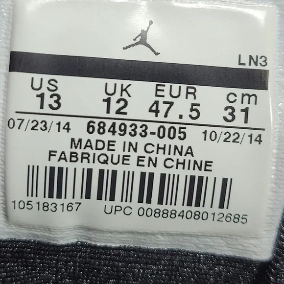 Nike Air Jordan Super Fly 3 Flight Plate Size 13 Black Gray Red Shoes 684933-005